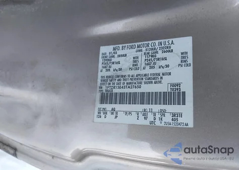 2003 Ford Ranger Xlt from USA, damaged, VIN 1FTZR15E43TA27650